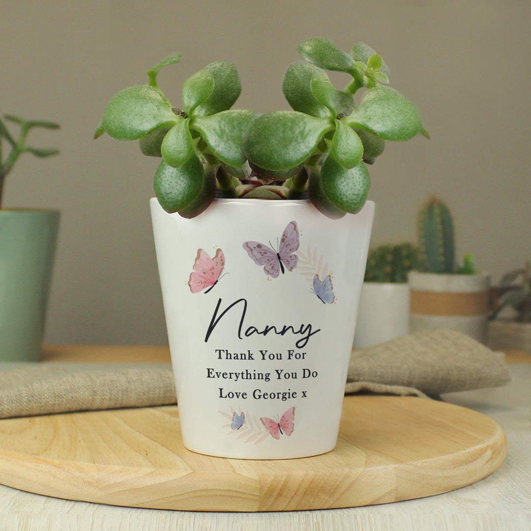 Personalised Butterfly Plant Pot – alternative view