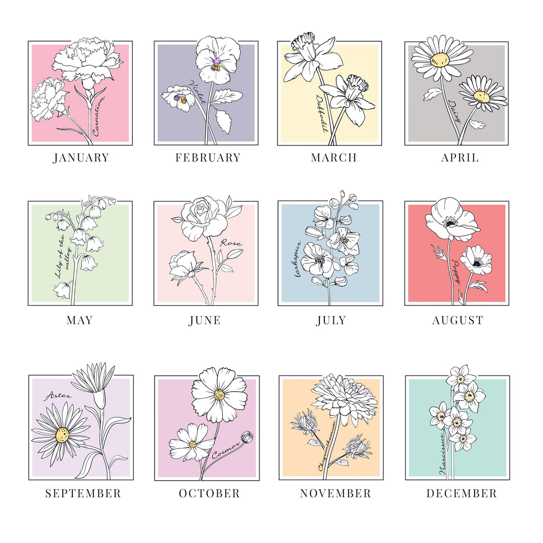 Personalised Birth Flower Mug, The Personal Shop, personalised gifts