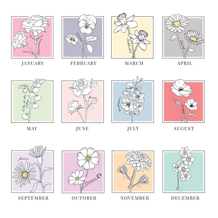 Personalised Birth Flower Mug, The Personal Shop, personalised gifts