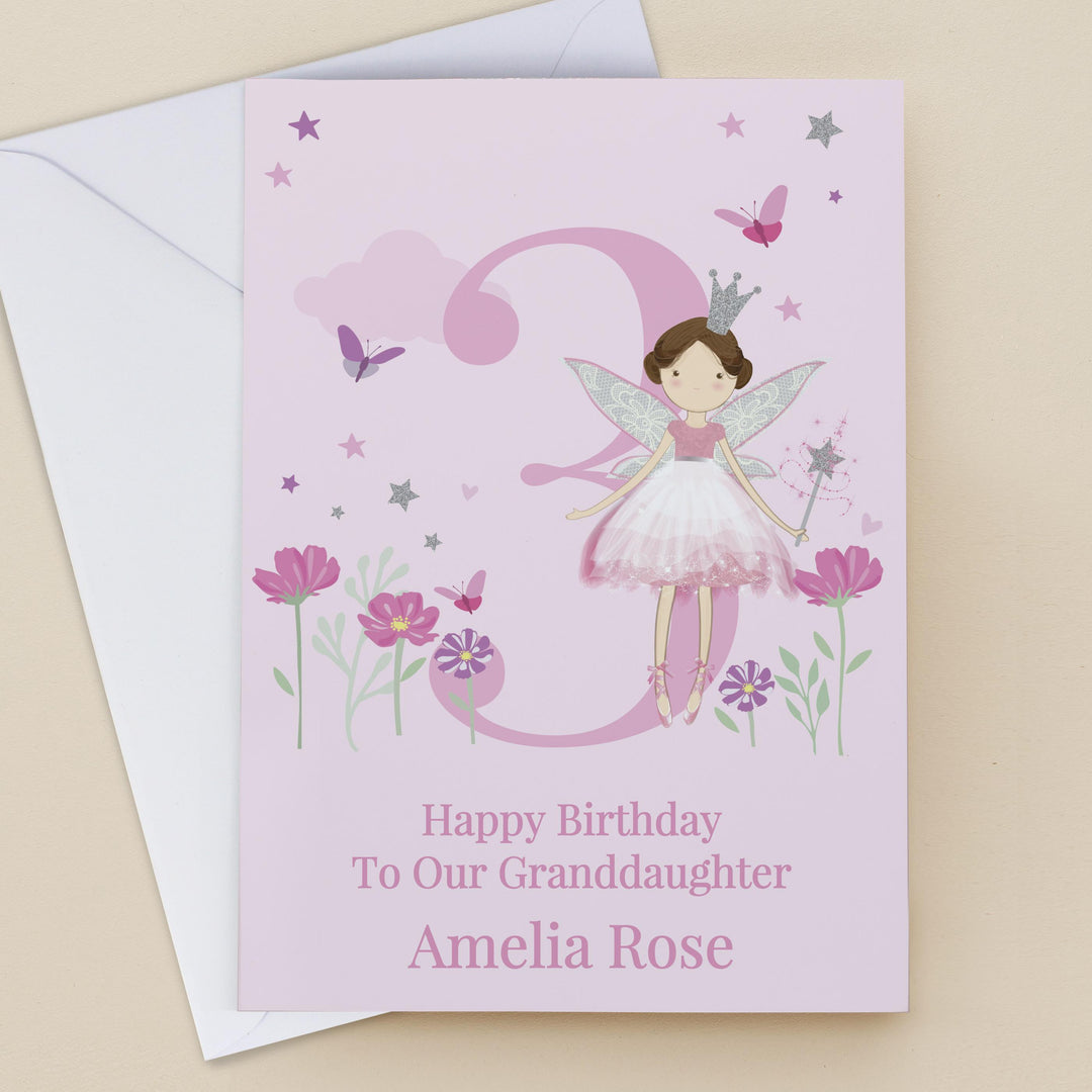 Personalised Fairy Princess Birthday Card – alternative view