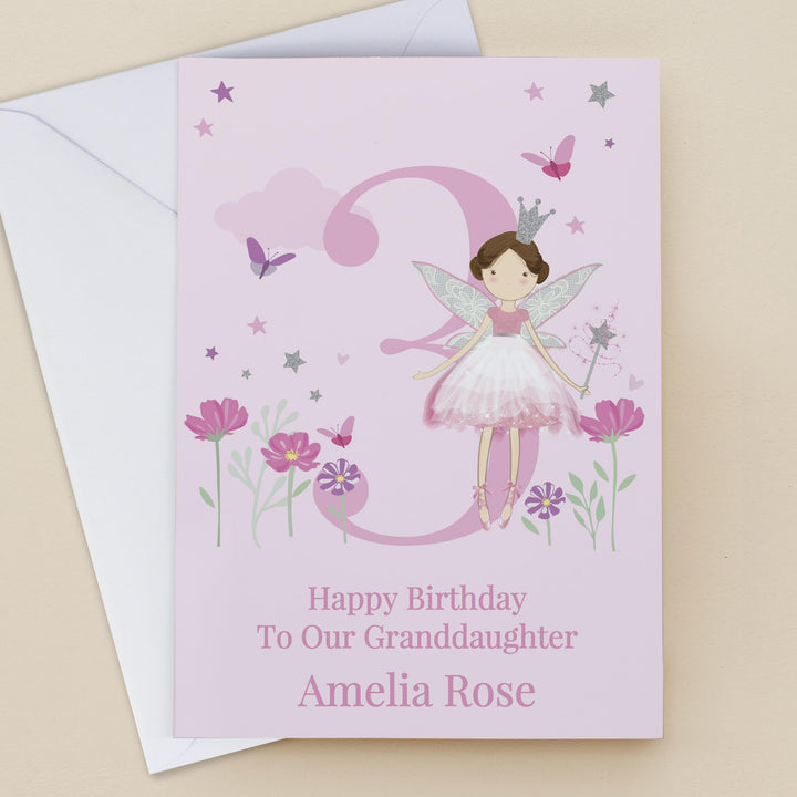 Personalised Fairy Princess Birthday Card – alternative view