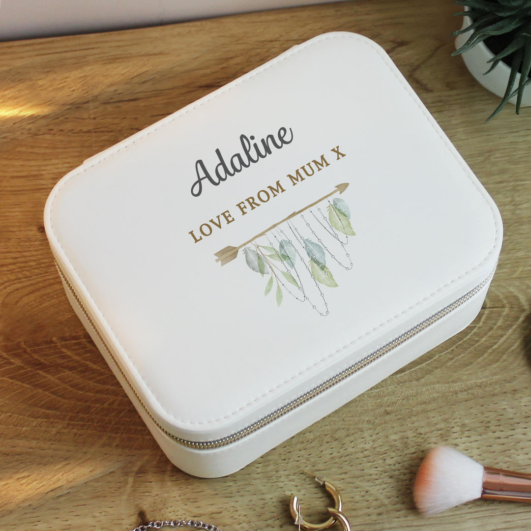 Personalised Botanical Travel Jewellery Box – alternative view