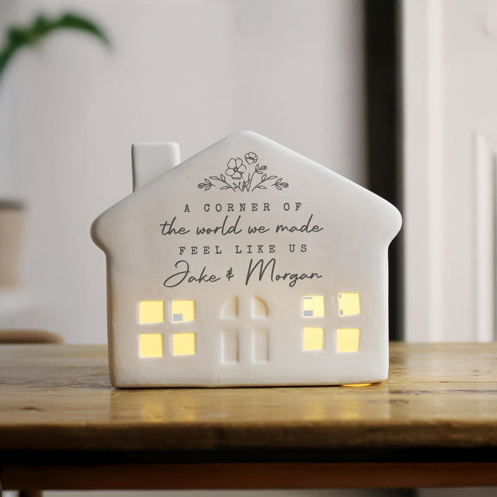 Personalised Floral LED House – alternative view