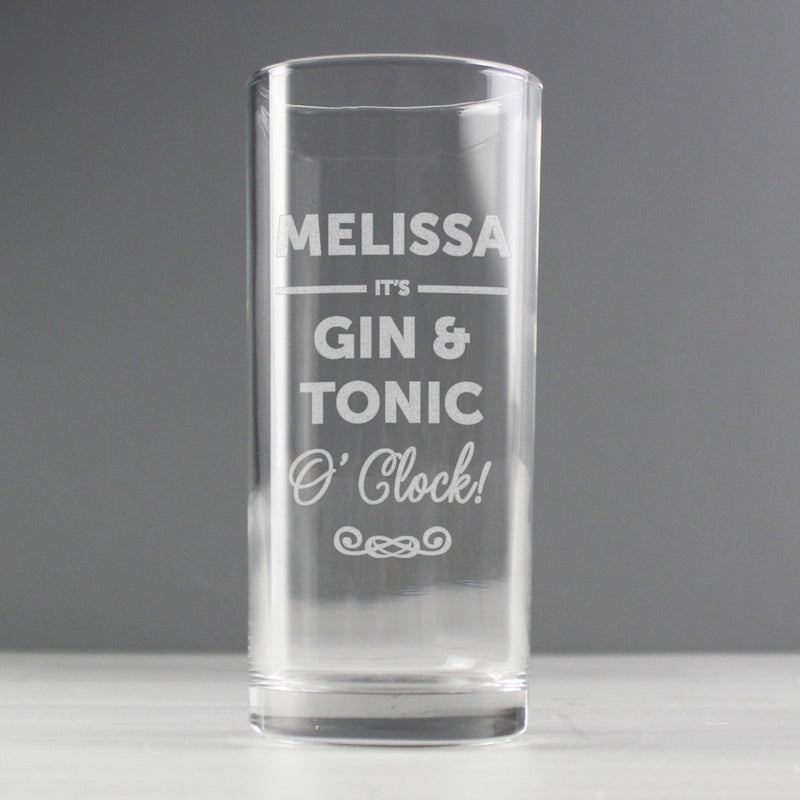 Personalised Its...OClock Hi Ball Glass