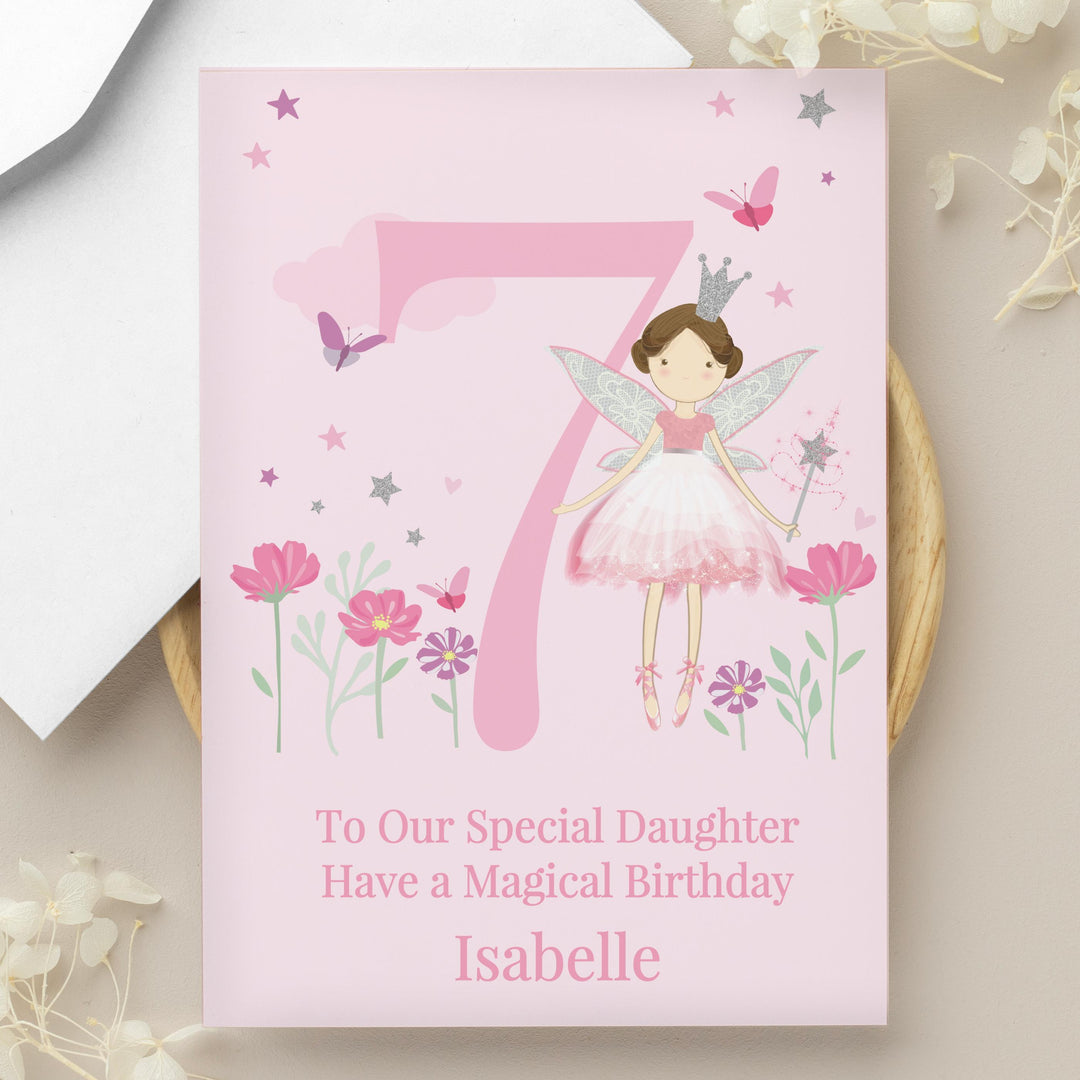 Personalised Fairy Princess Birthday Card – alternative view