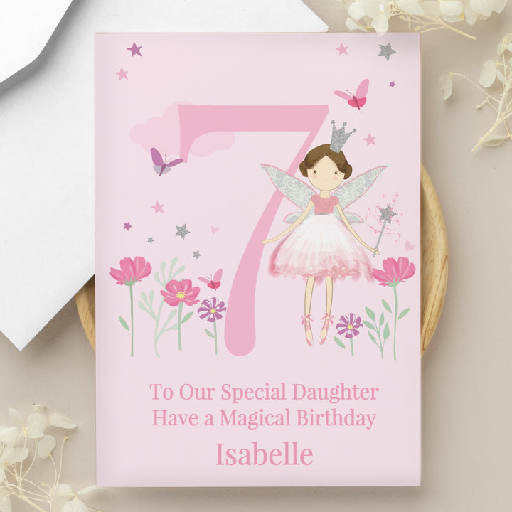 Personalised Fairy Princess Birthday Card – alternative view