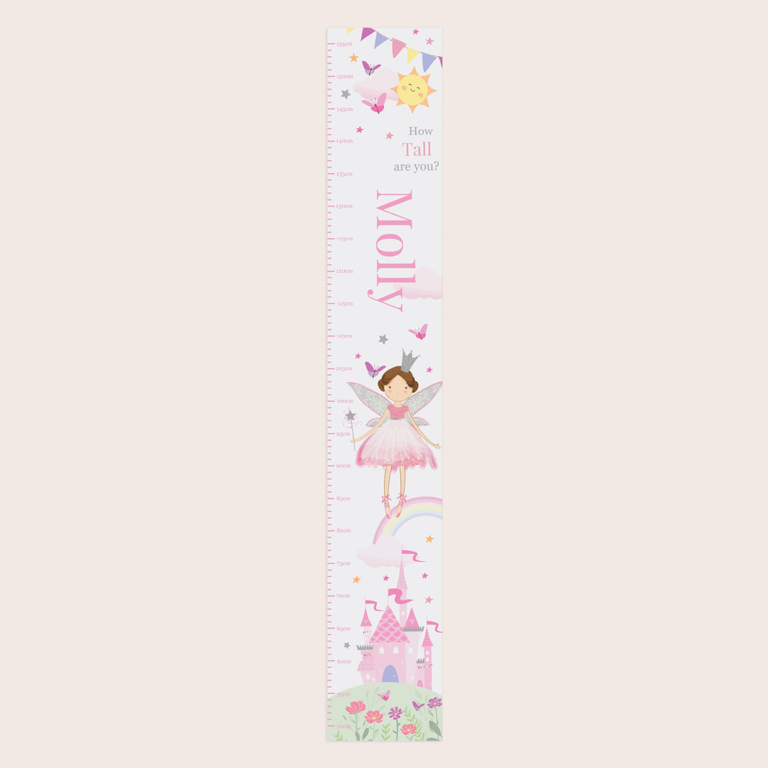 Personalised Fairy Princess Height Chart – alternative view