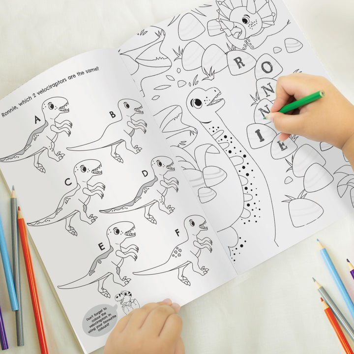 Personalised Dinosaur Colouring Book – alternative view