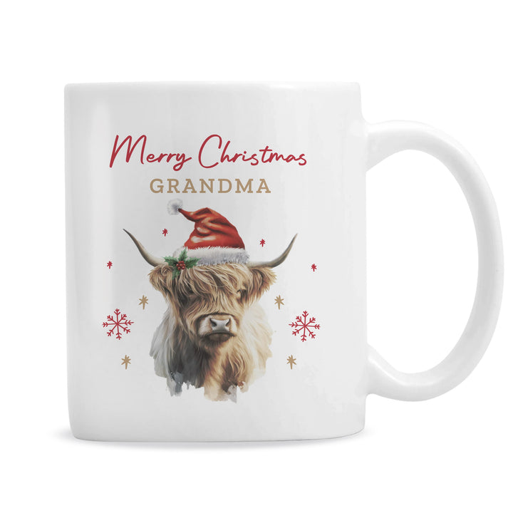 Personalised Highland Cow Christmas Mug – alternative view