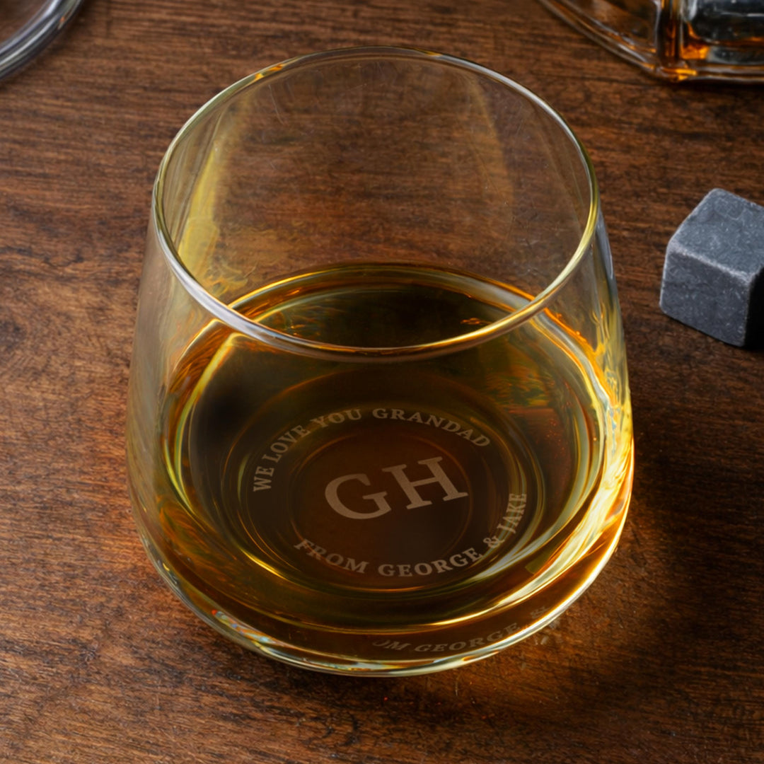 Personalised Base Engraved Initials &amp; Message Tumbler, The Personal Shop, personalised gifts