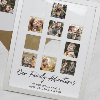 Personalised White Multi Photo Frame