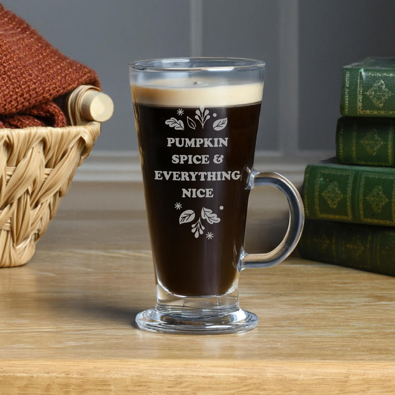Personalised Autumn Latte Glass