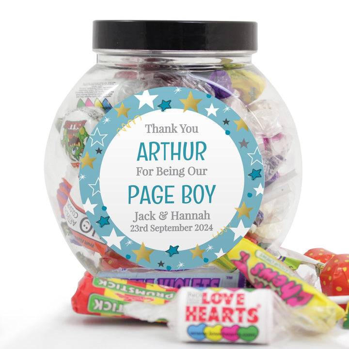 Personalised Page Boy Sweet Jar – alternative view