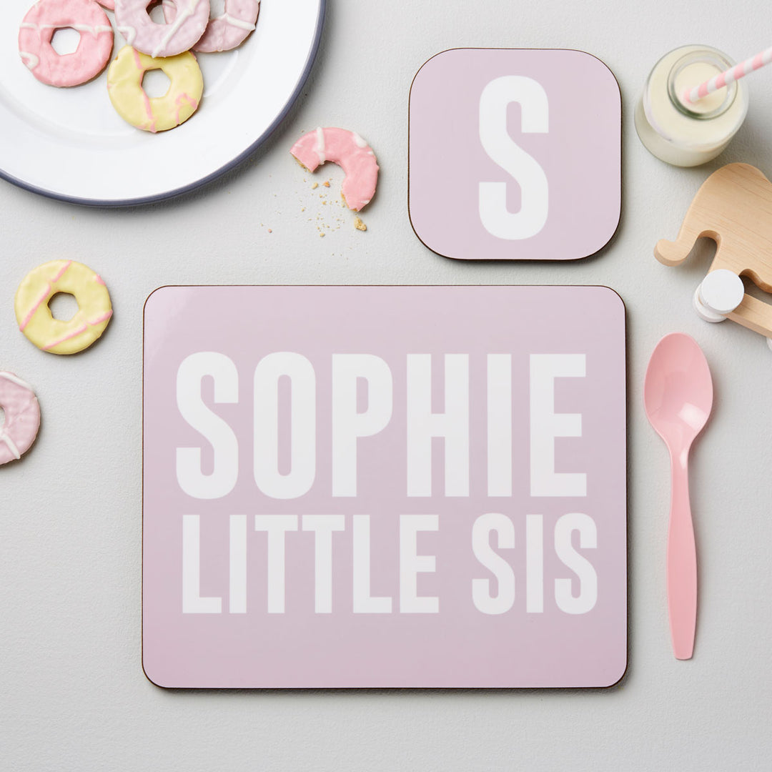 Girl’s Personalised Sis Placemat Set