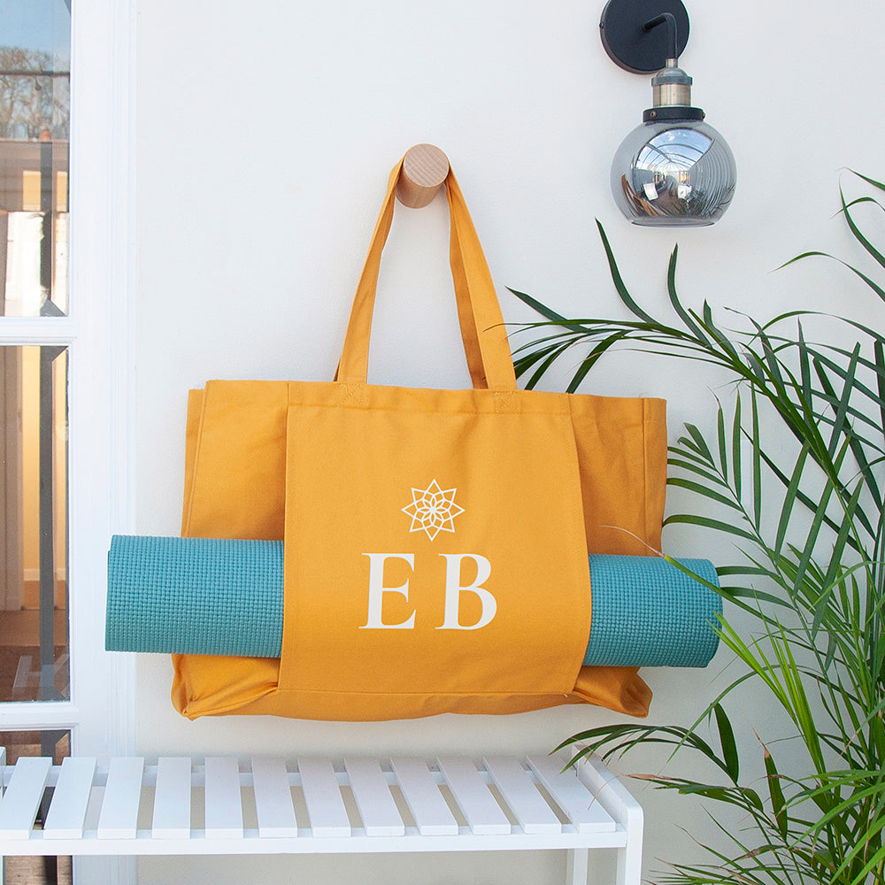 Personalised Organic Yoga Tote Bag