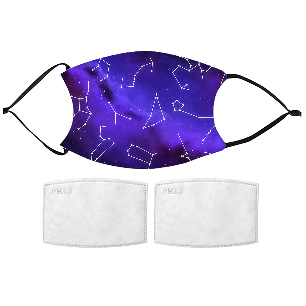 Night Sky Constellations Reusable Face Mask with Filters