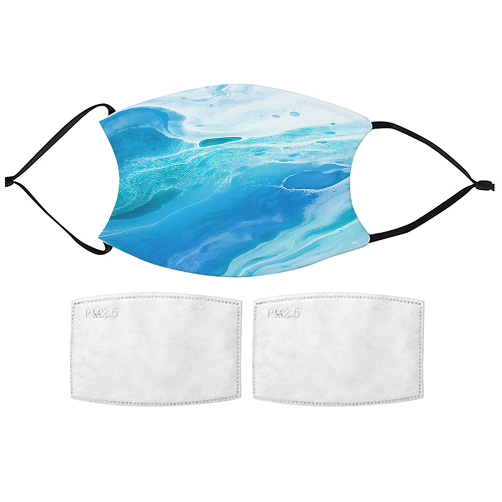 Ocean Watercolour Reusable Face Mask with PM2.5 Filters