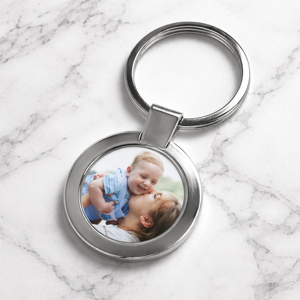 Round Photo Keyring