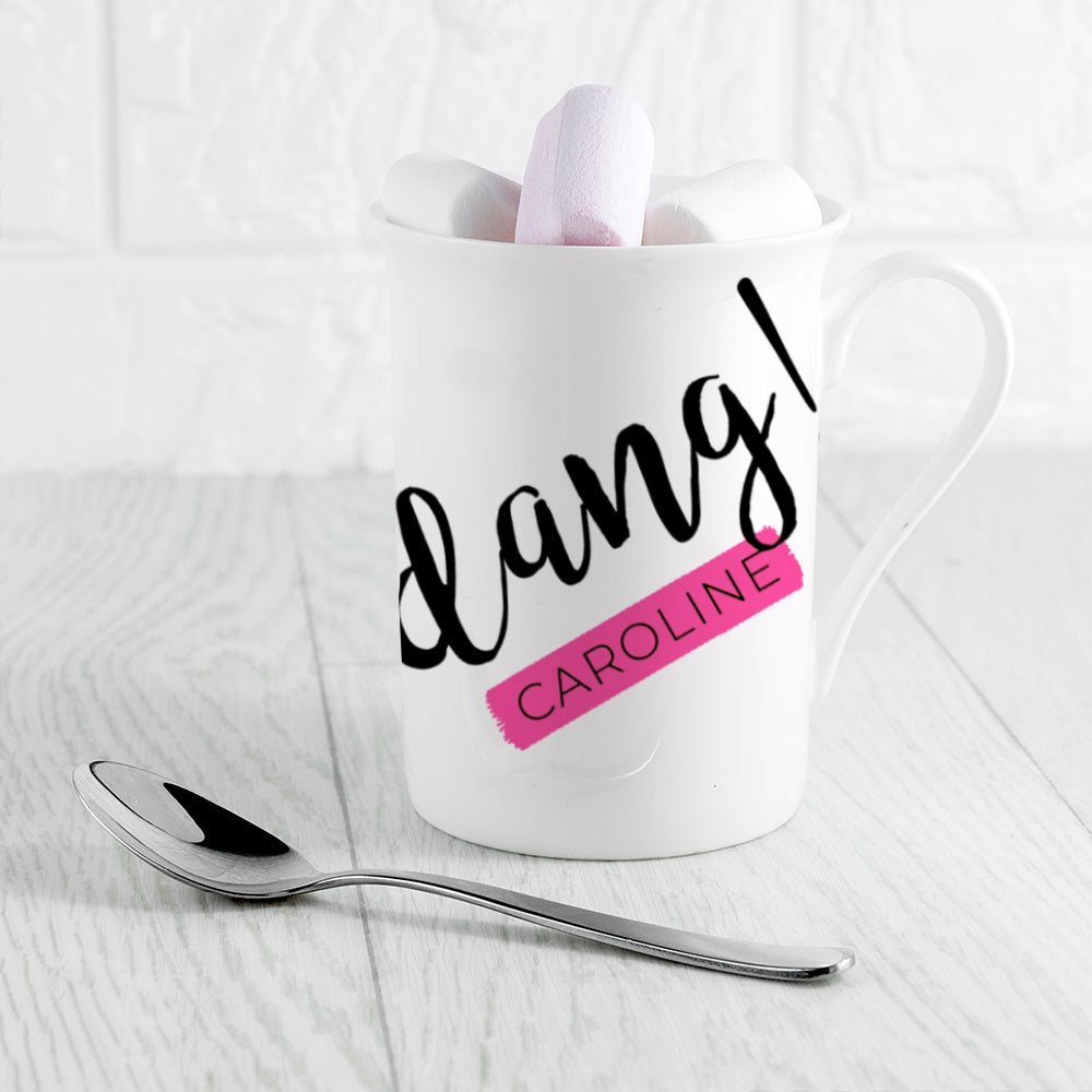 Personalised Bone China "Dang" Mug, The Personal Shop, personalised gifts