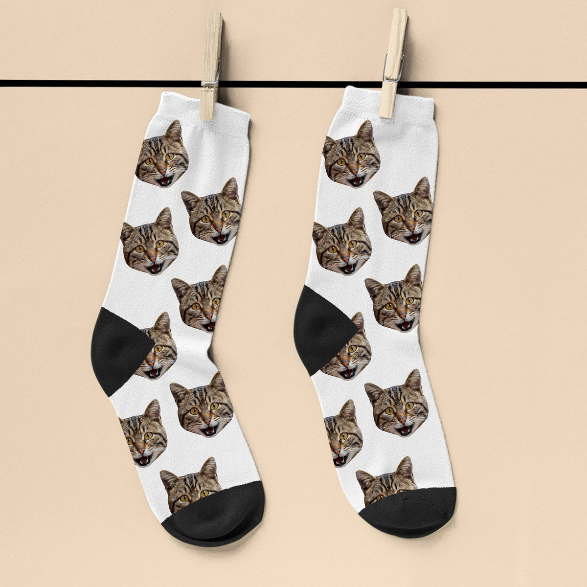 Cat Photo Kids Socks, The Personal Shop, personalised gifts