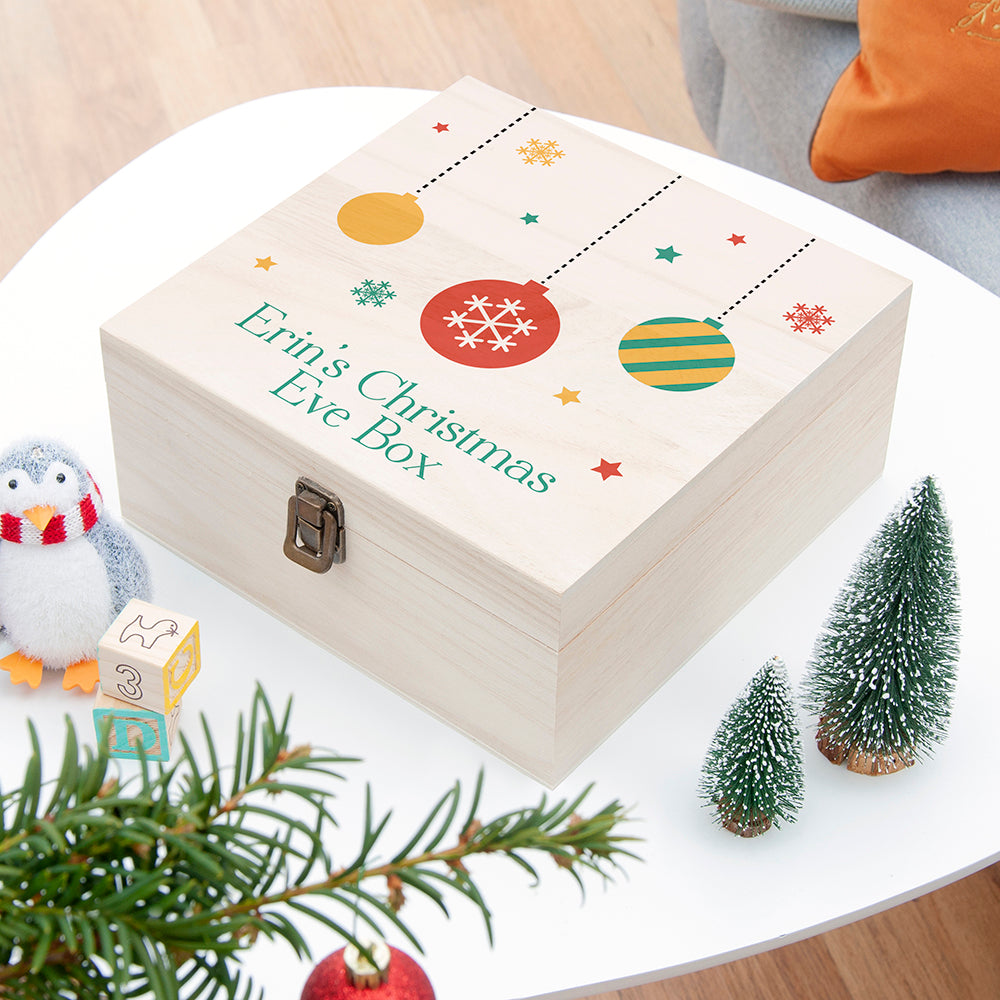Personalised Bauble Christmas Eve Box - Medium, The Personal Shop, personalised gifts