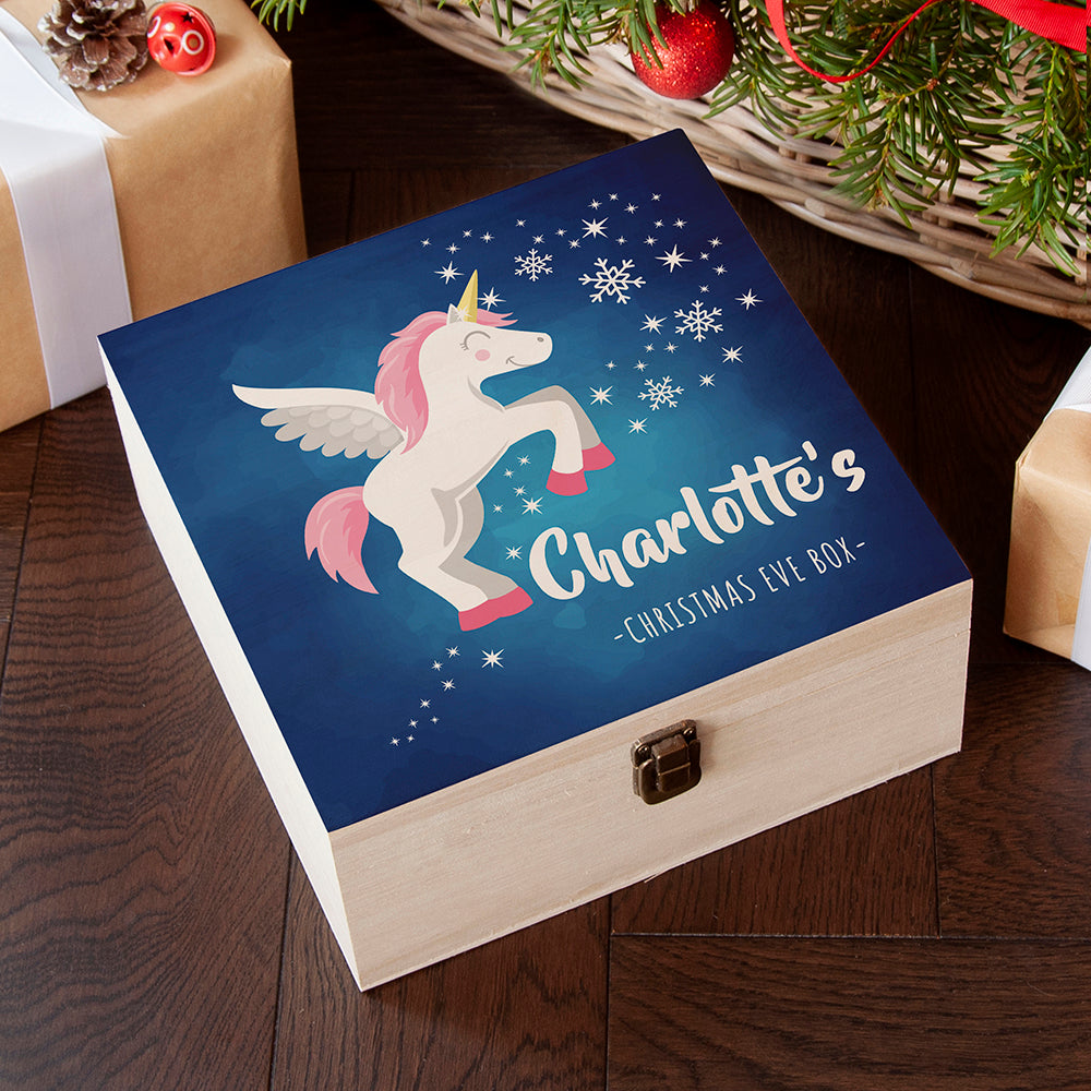 Personalised Baby Unicorn Christmas Eve Box  - Medium, The Personal Shop, personalised gifts
