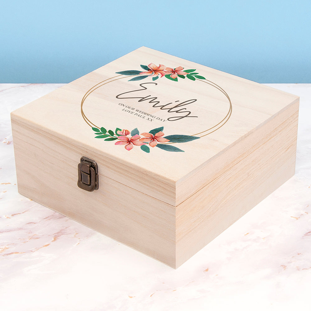 Personalised Floral Match Bridesmaid Box  - Ranunculus - Medium