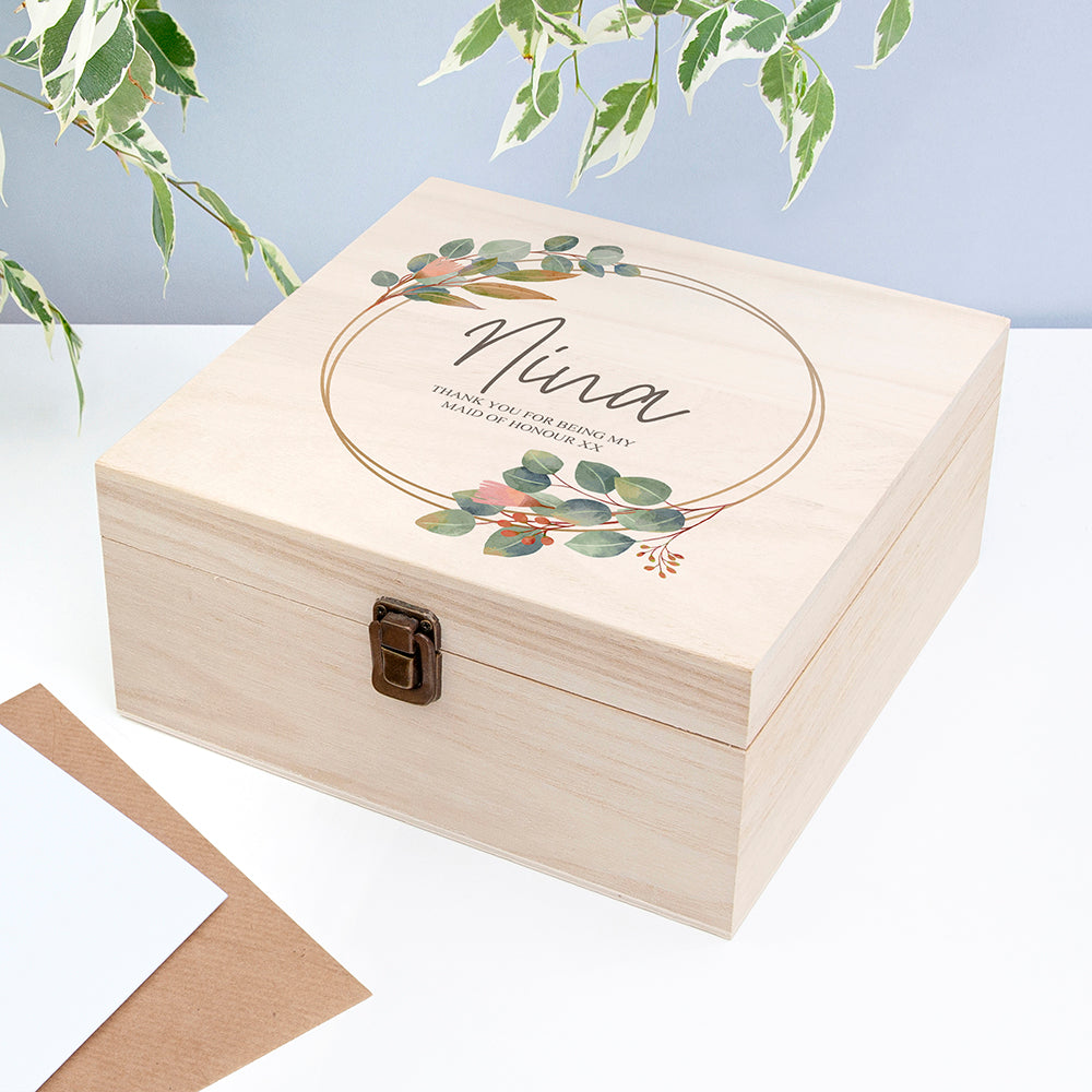 Personalised Floral Match Bridesmaid Box  - Tulip - Medium