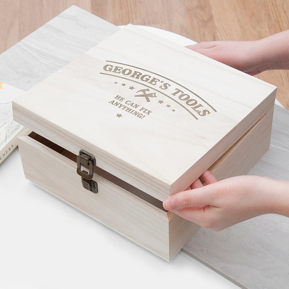 Personalised He Can Fix Anything Tool Box - Medium, The Personal Shop, personalised gifts