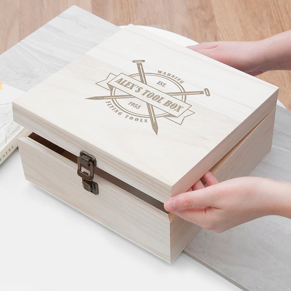 Personalised Warning Tool Box - Medium, The Personal Shop, personalised gifts