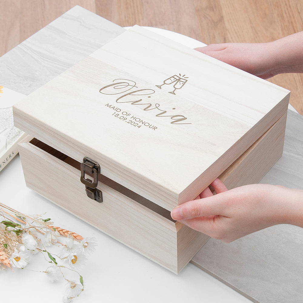 Personalised Elegant Wedding Box - Medium, The Personal Shop, personalised gifts
