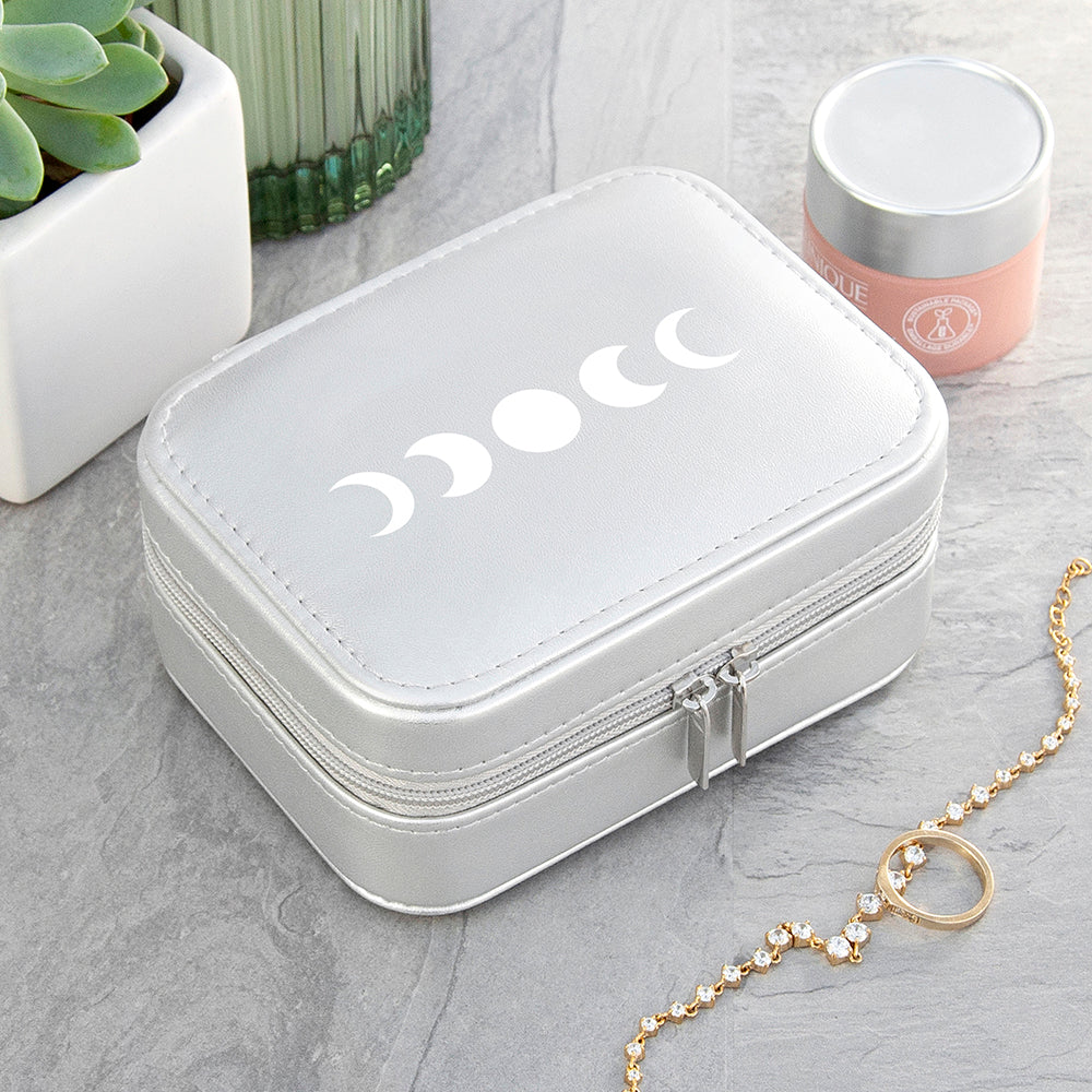 Personalised Silver Lunar Cycle Jewellery Case, The Personal Shop, personalised gifts