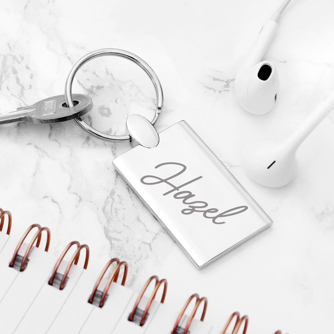 Personalised Rectangle Keyring