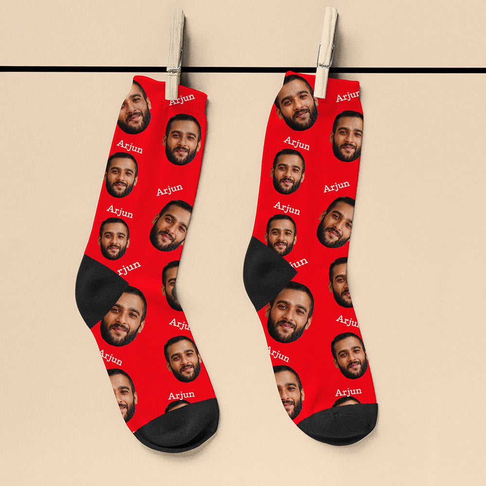 Personalised Face Socks, The Personal Shop, personalised gifts