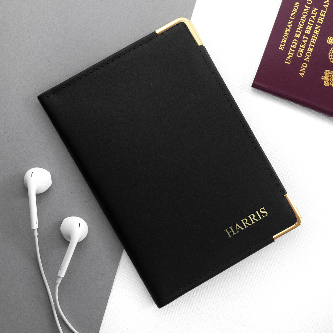 Personalised Luxury Leather Passport Cover