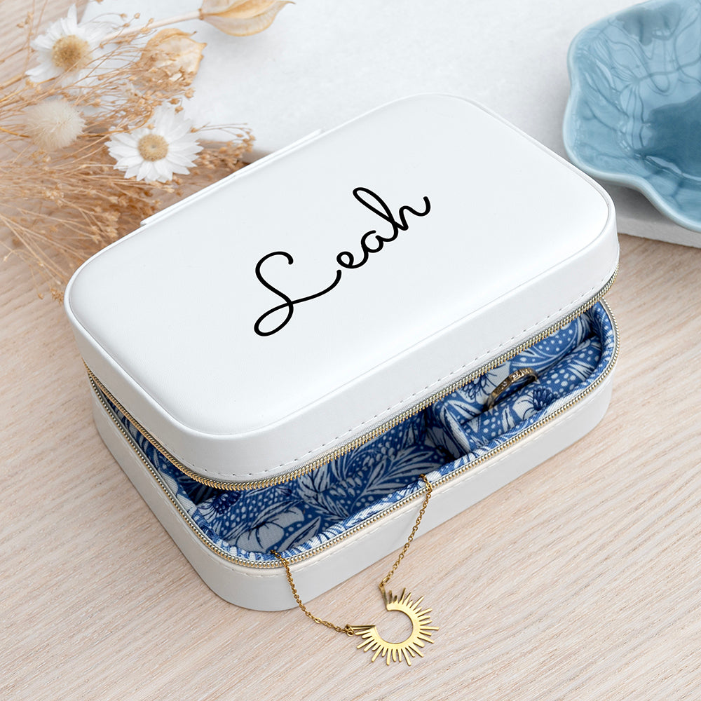 Personalised Travel Jewellery Case, The Personal Shop, personalised gifts