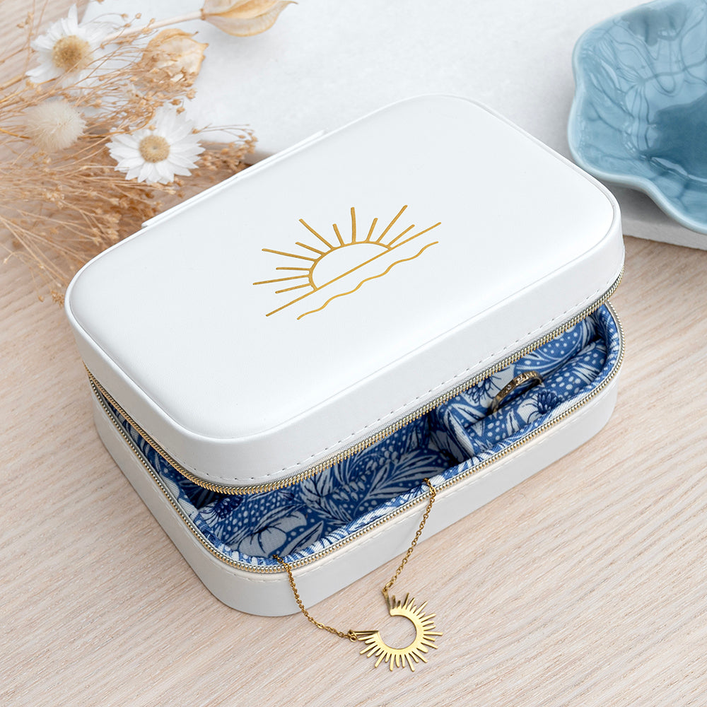 Personalised White and Blue Floral Sunset Trinket Box, The Personal Shop, personalised gifts
