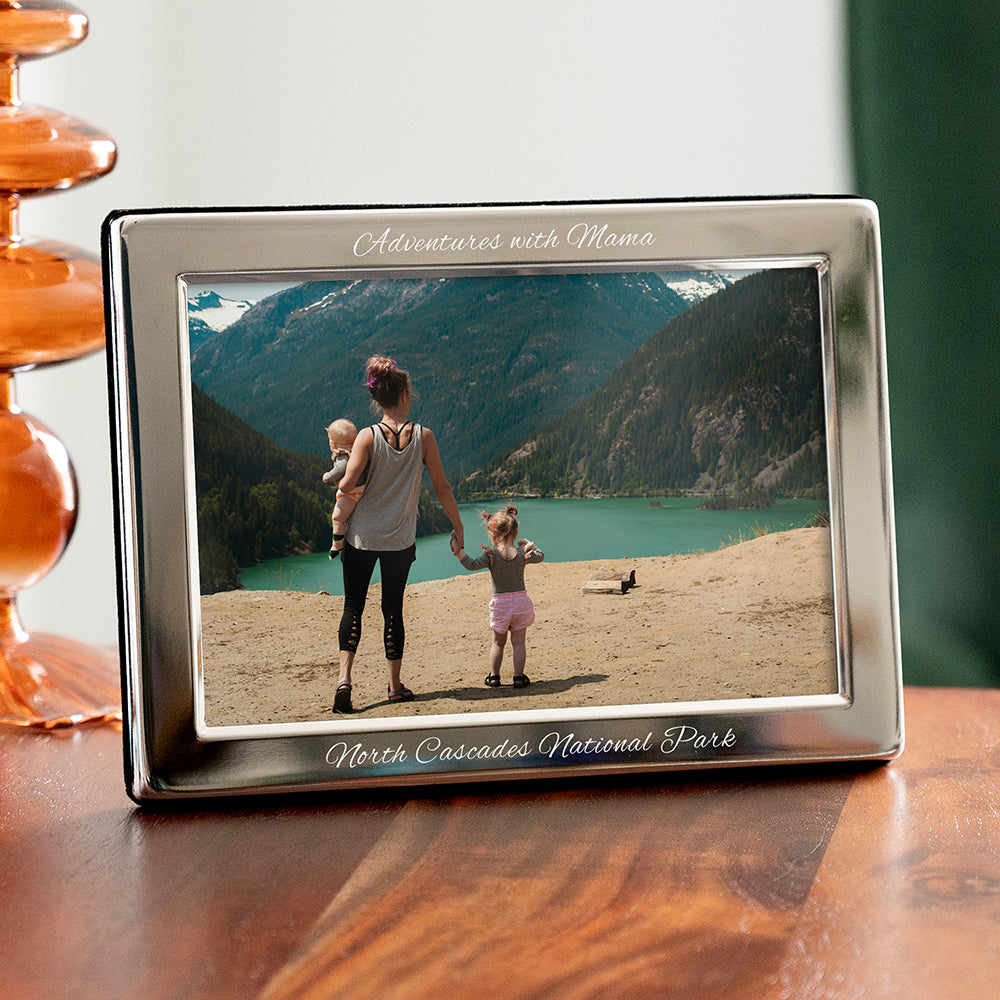 Personalised Luxury Silver Plated Landscape Picture Frame