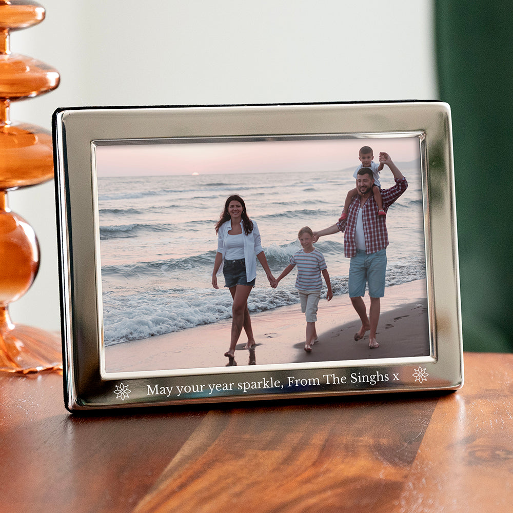 Personalised Diwali Mandala Silver Plated Landscape Frame, The Personal Shop, personalised gifts