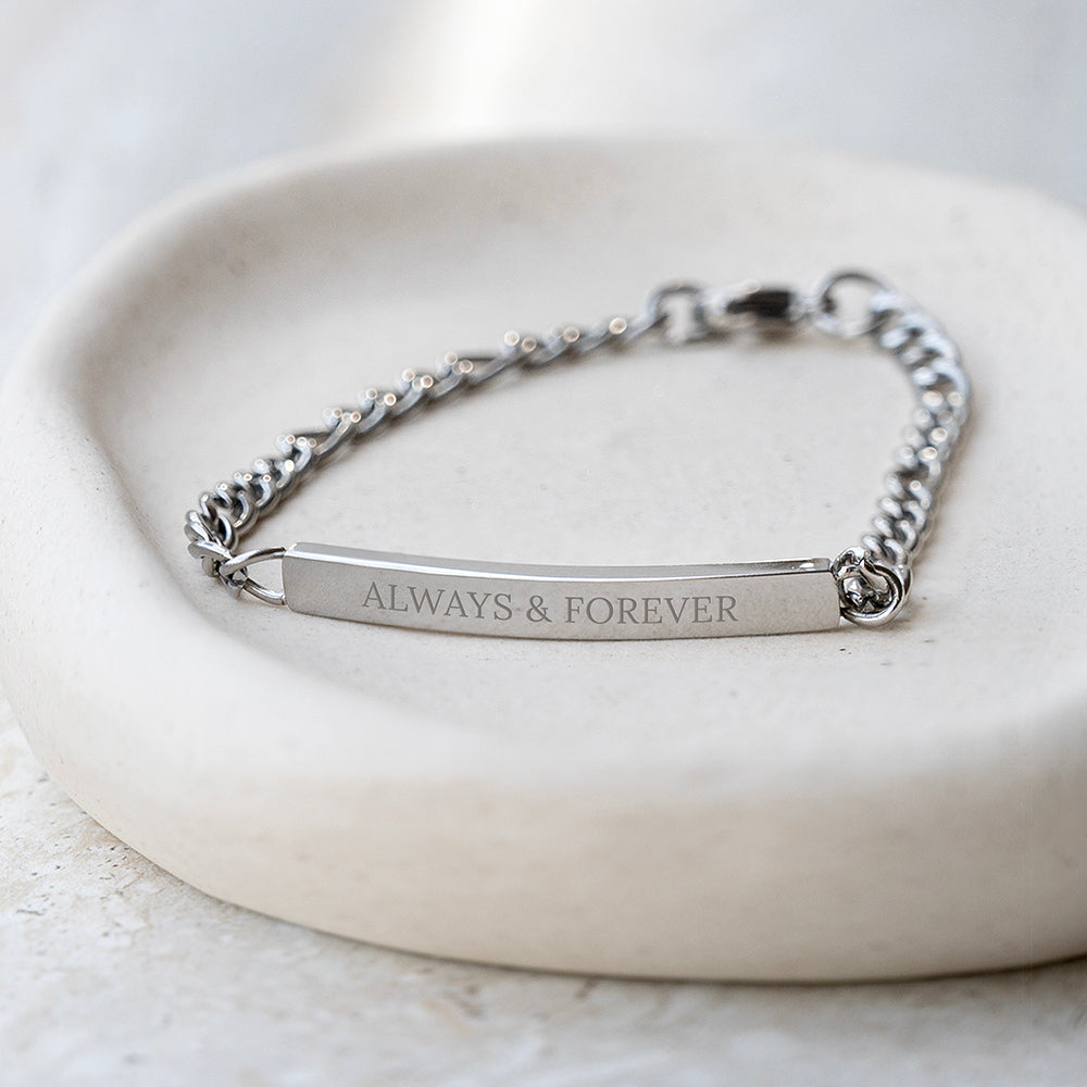 Personalised Stainless Steel Identity Chain Bracelet