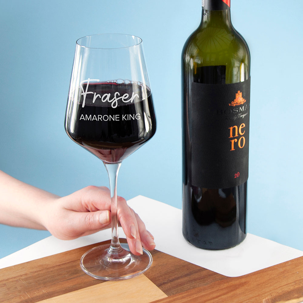 Personalised Persoanlised King Wine Glass
