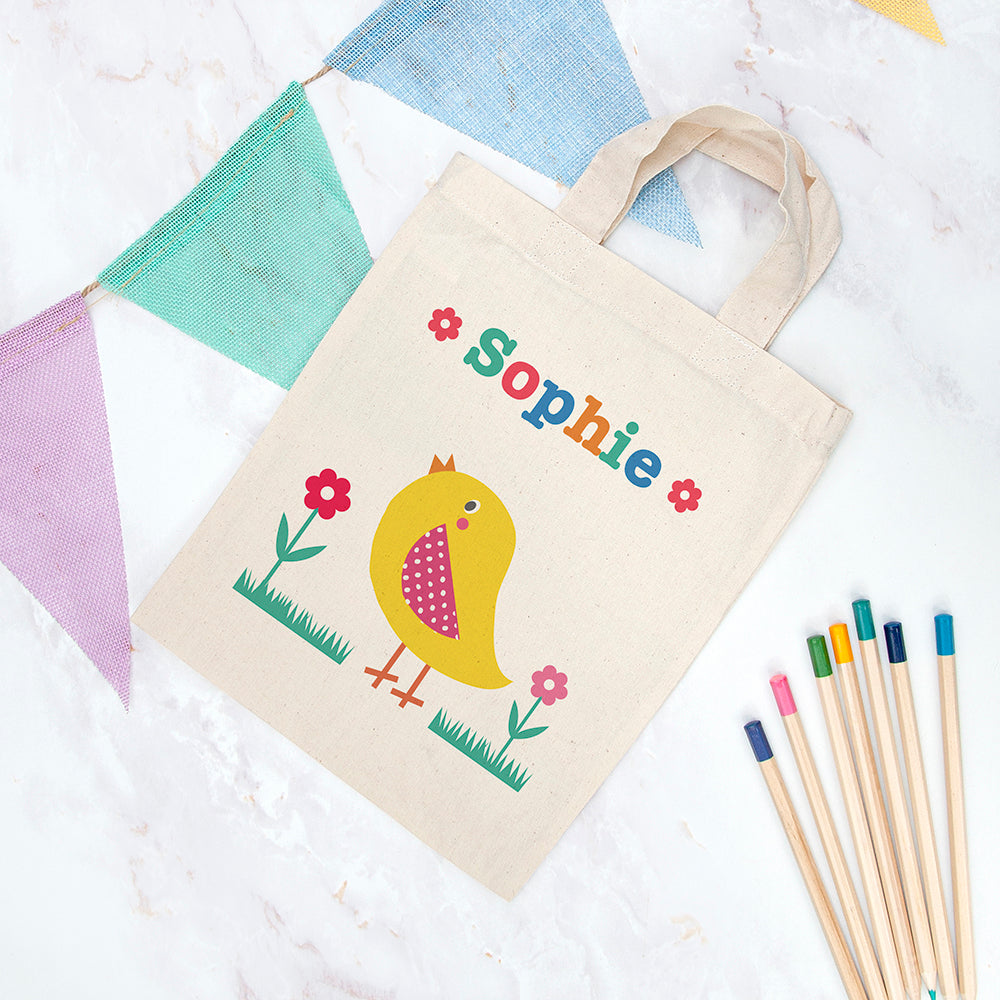 Personalised Child's Chick Party Bag, The Personal Shop, personalised gifts