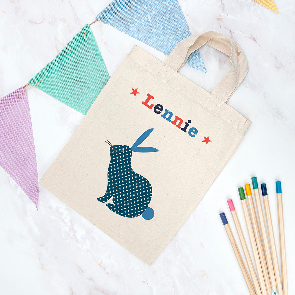 Personalised Children's Rabbit Gift Bag, The Personal Shop, personalised gifts