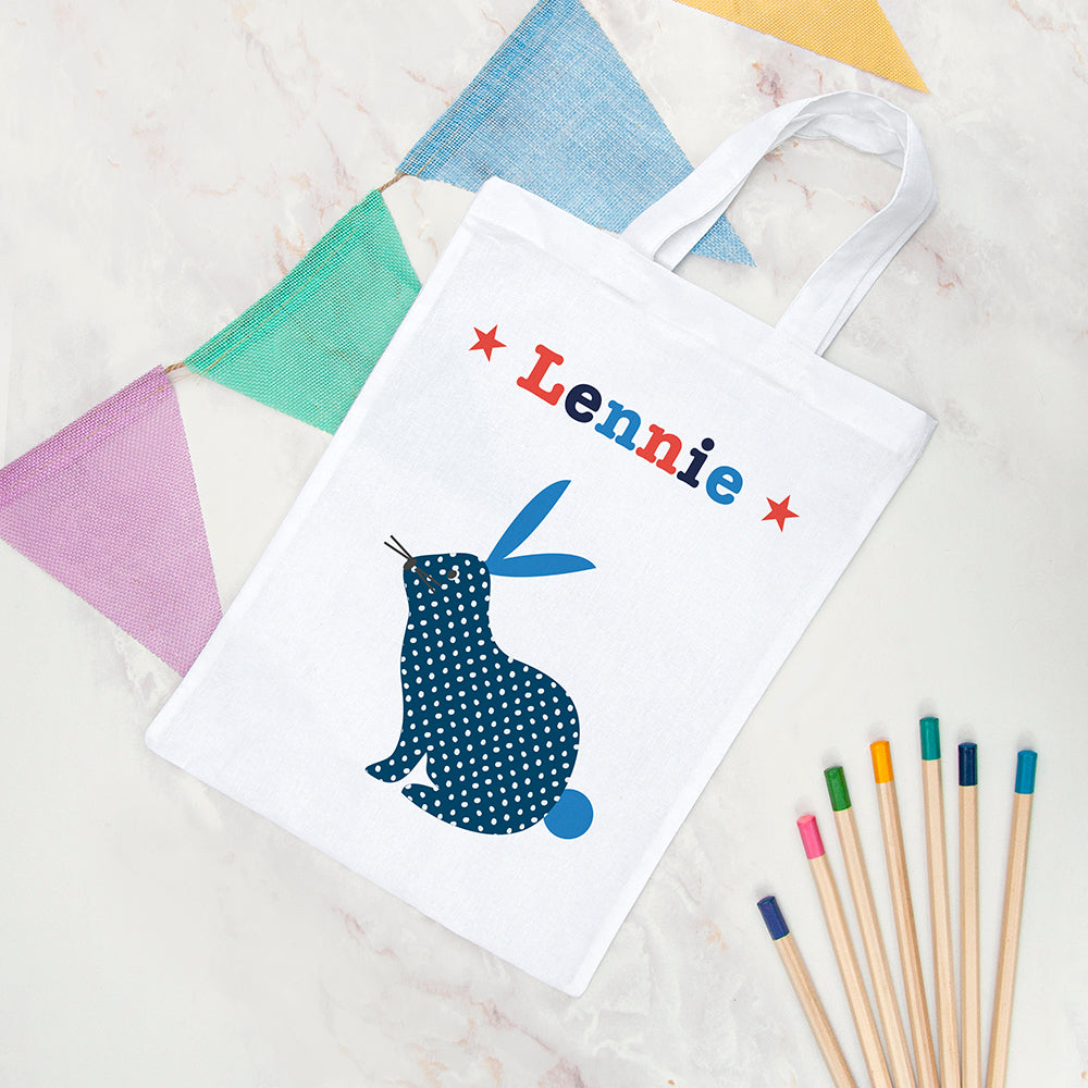 Personalised Child's Rabbit Party Bag, The Personal Shop, personalised gifts