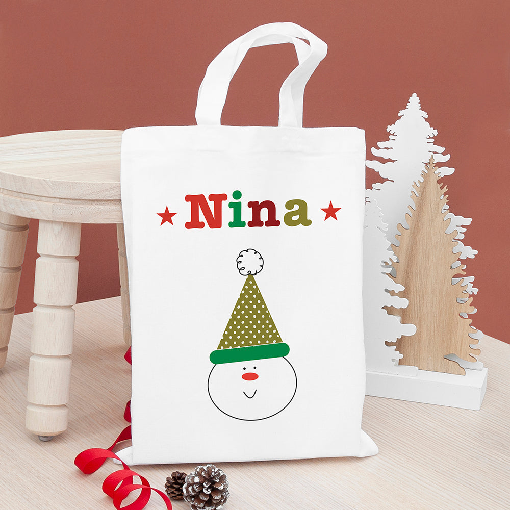 Personalised Christmas Treat Bag, The Personal Shop, personalised gifts