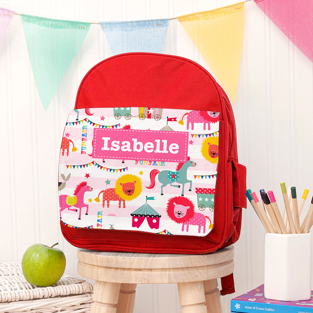 Personalised Circus Rucksack, The Personal Shop, personalised gifts