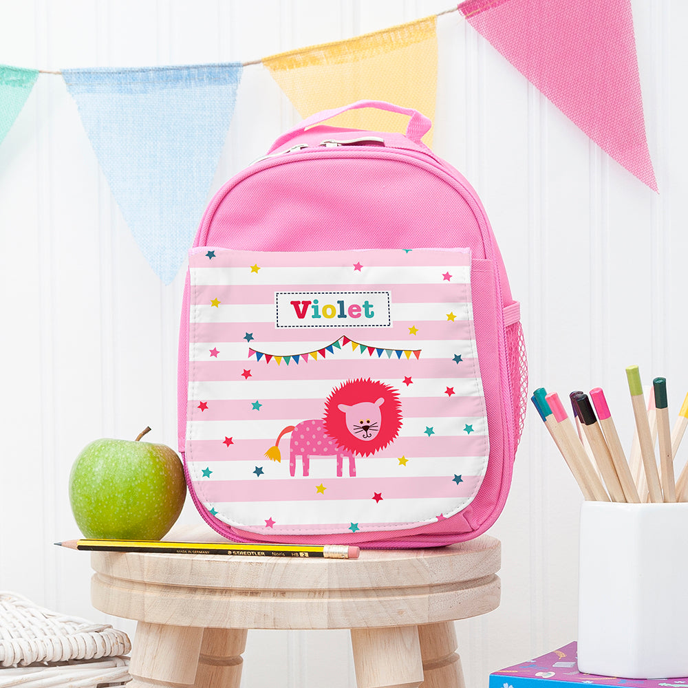 Personalised Pink Circus Lunch Bag, The Personal Shop, personalised gifts