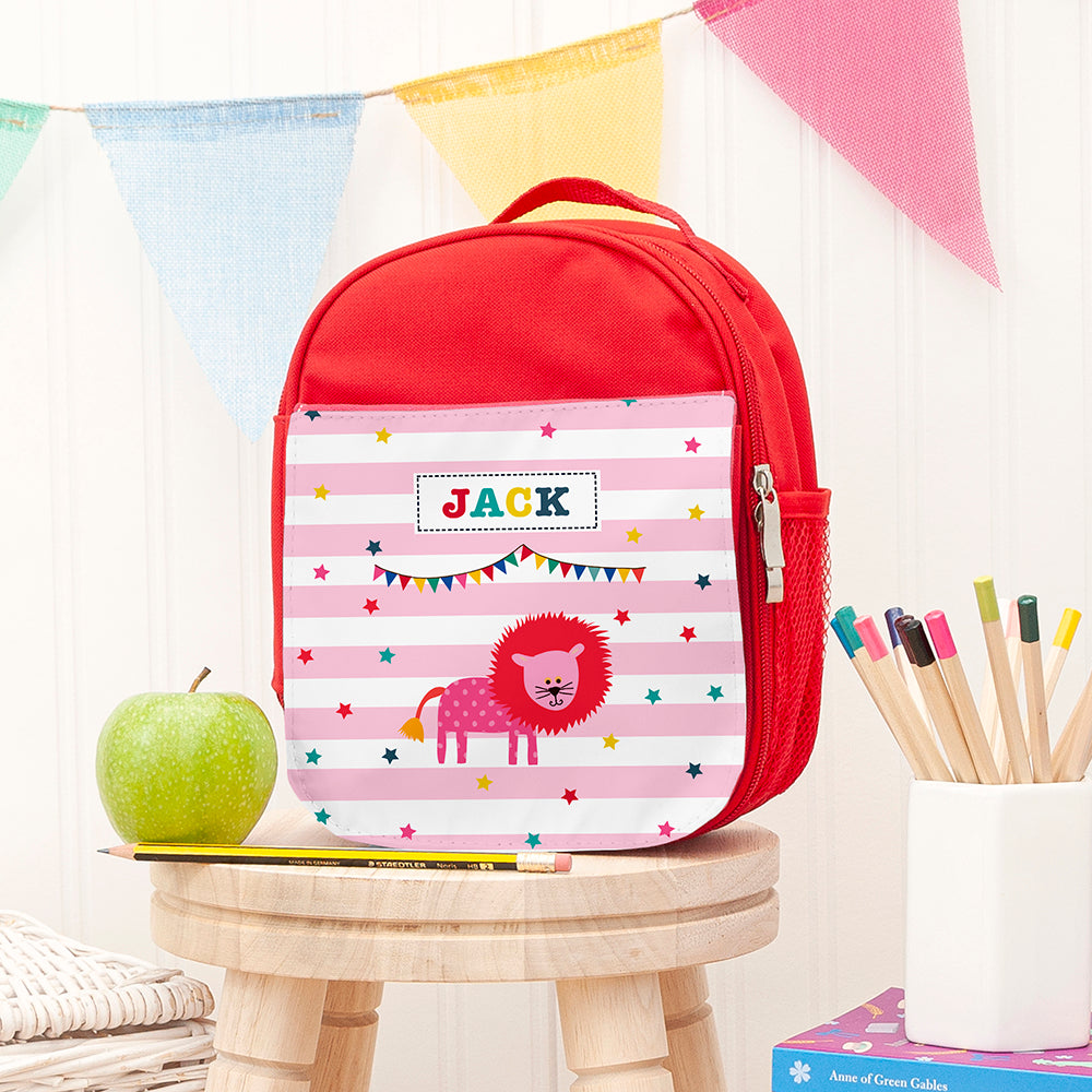 Personalised Red Circus Lunch Bag, The Personal Shop, personalised gifts