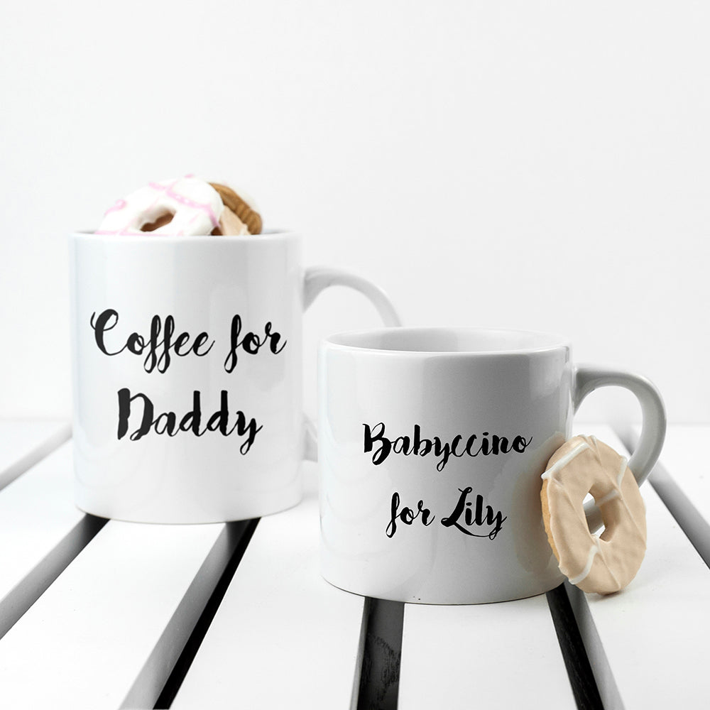 Personalised Daddy &amp; Me Coffee and Catch Up Mugs