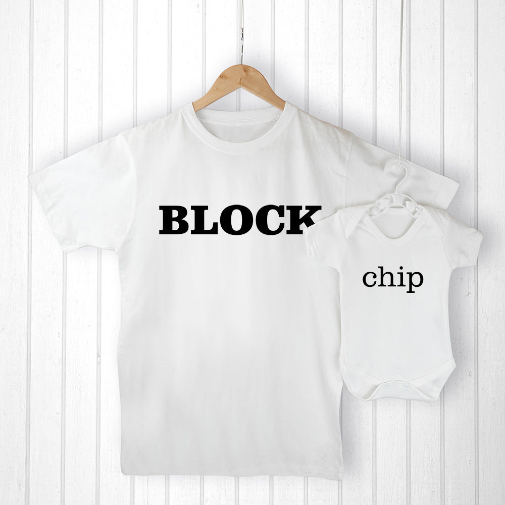 Personalised Daddy &amp; Me ‘Chip off the Old Block’ Set, The Personal Shop, personalised gifts